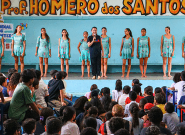 Grupo Infantil Ballet Paraisópolis se apresenta na E.E. Prof. Homero dos Santos Fortes