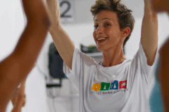 Patricia Friza e Thiago Bordin ministram aula para o Grupo Infantil do Ballet Paraisópolis